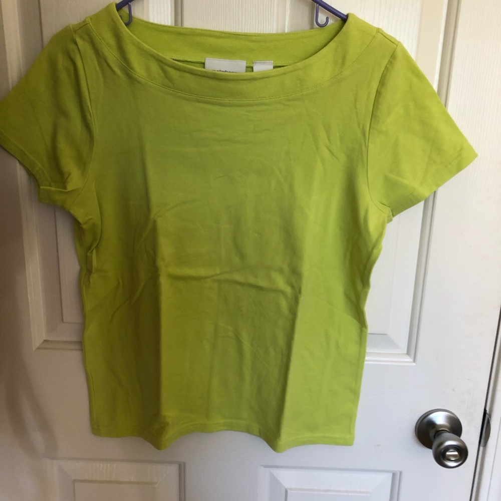 Yellow green short sleeve shirt